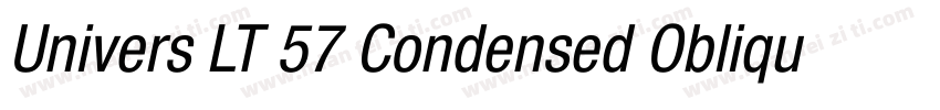 Univers LT 57 Condensed Oblique字体转换